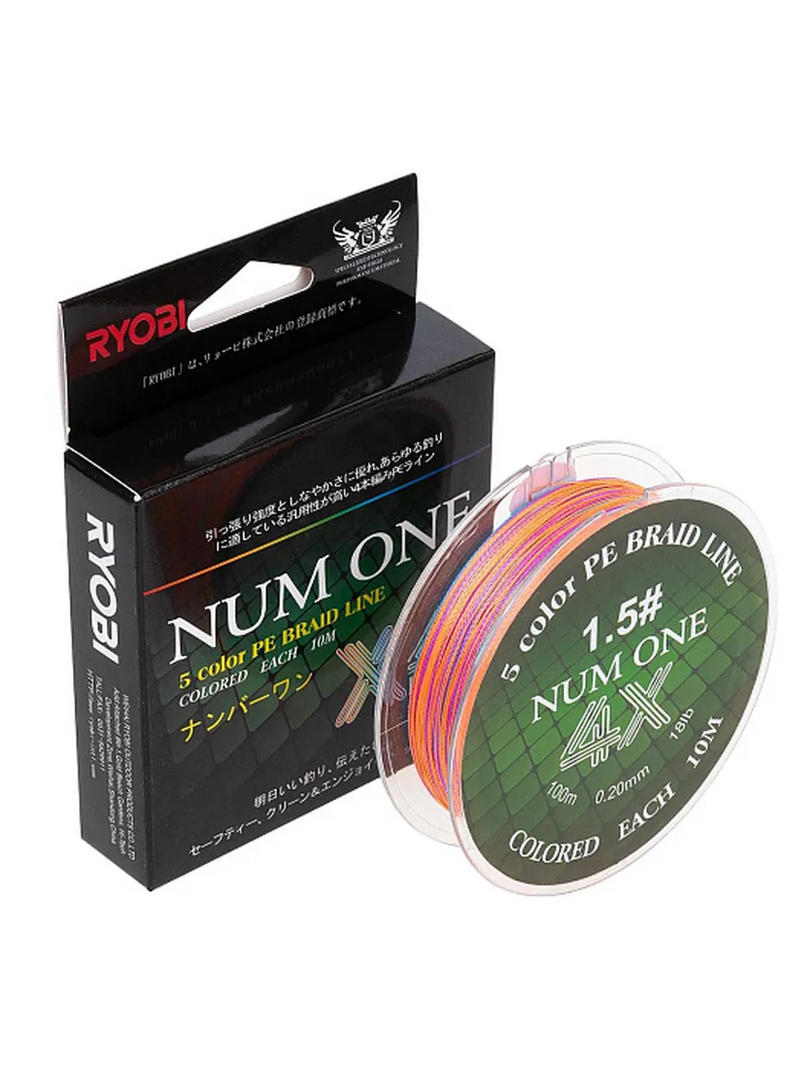 Шнур NUM ONE PE4X-100M 1.5#/0,205 mm Multi Colour