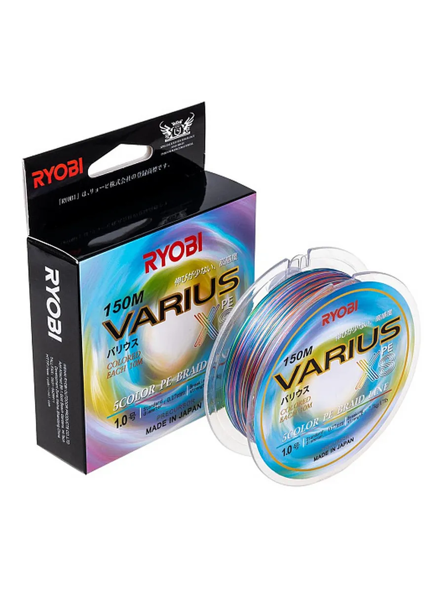 Шнур VARIUS PE8X-150MI 1.0# Multi Colour 0,165мм