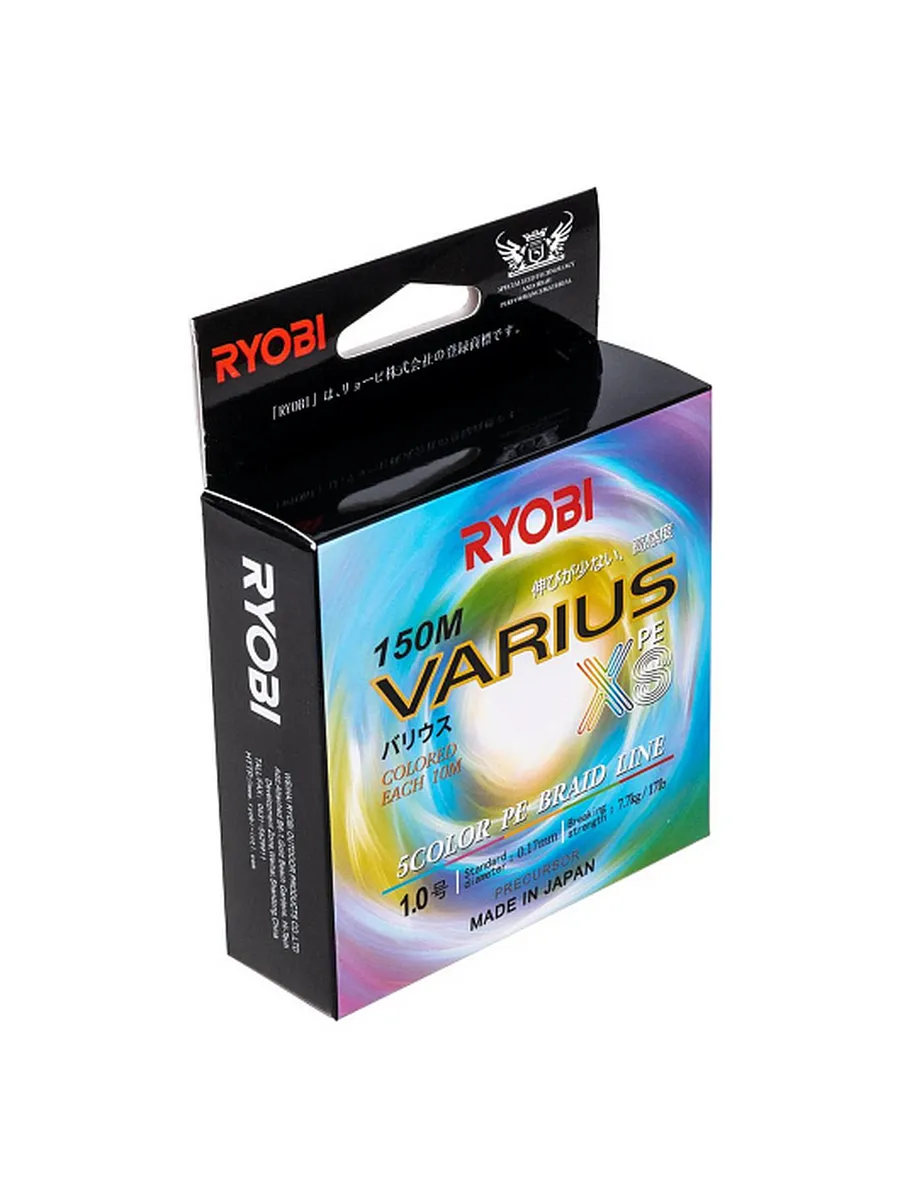 Шнур VARIUS PE8X-150MI 1.0# Multi Colour 0,165мм