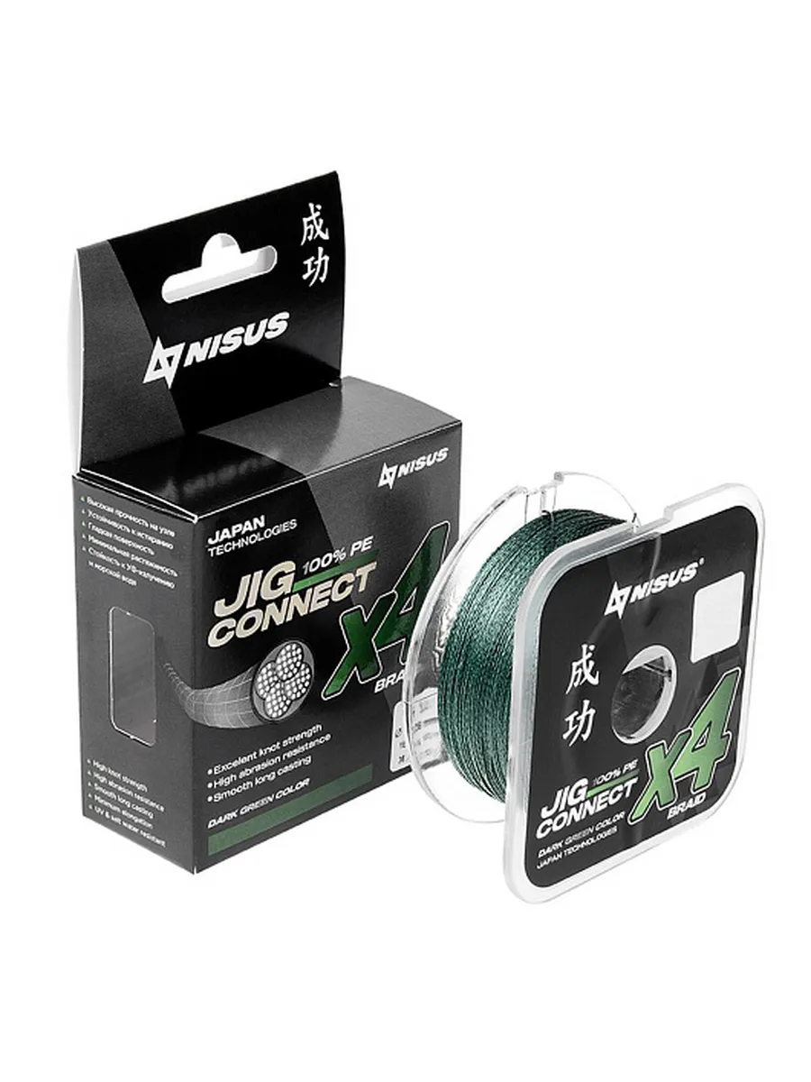 Шнур JIG CONNECT X4 PE100m #10.0, 0.60mm 52.1кг/115.5LB