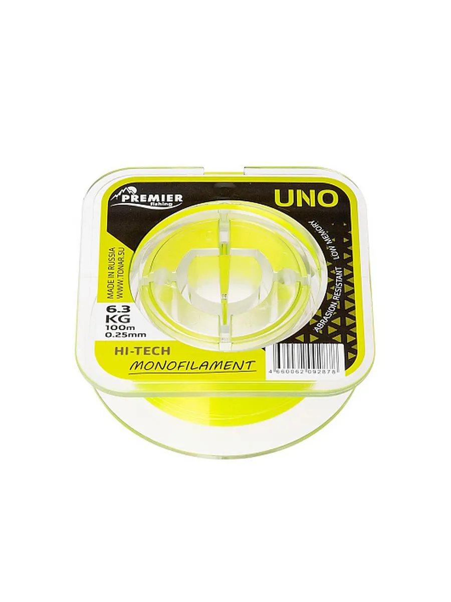 Леска UNO 0,25mm/100m F.Yellow Nylon