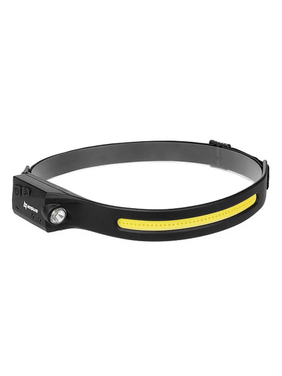 Фонарь налобный сенсорный LED-120 LM, COB-340 LM, IPX4, USB