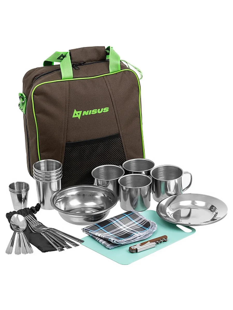 Набор для пикника Picnic на 4 персоны коричневый