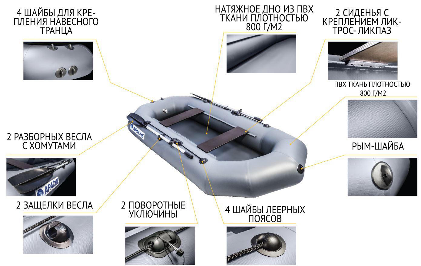 Лодка APACHE 280 графит