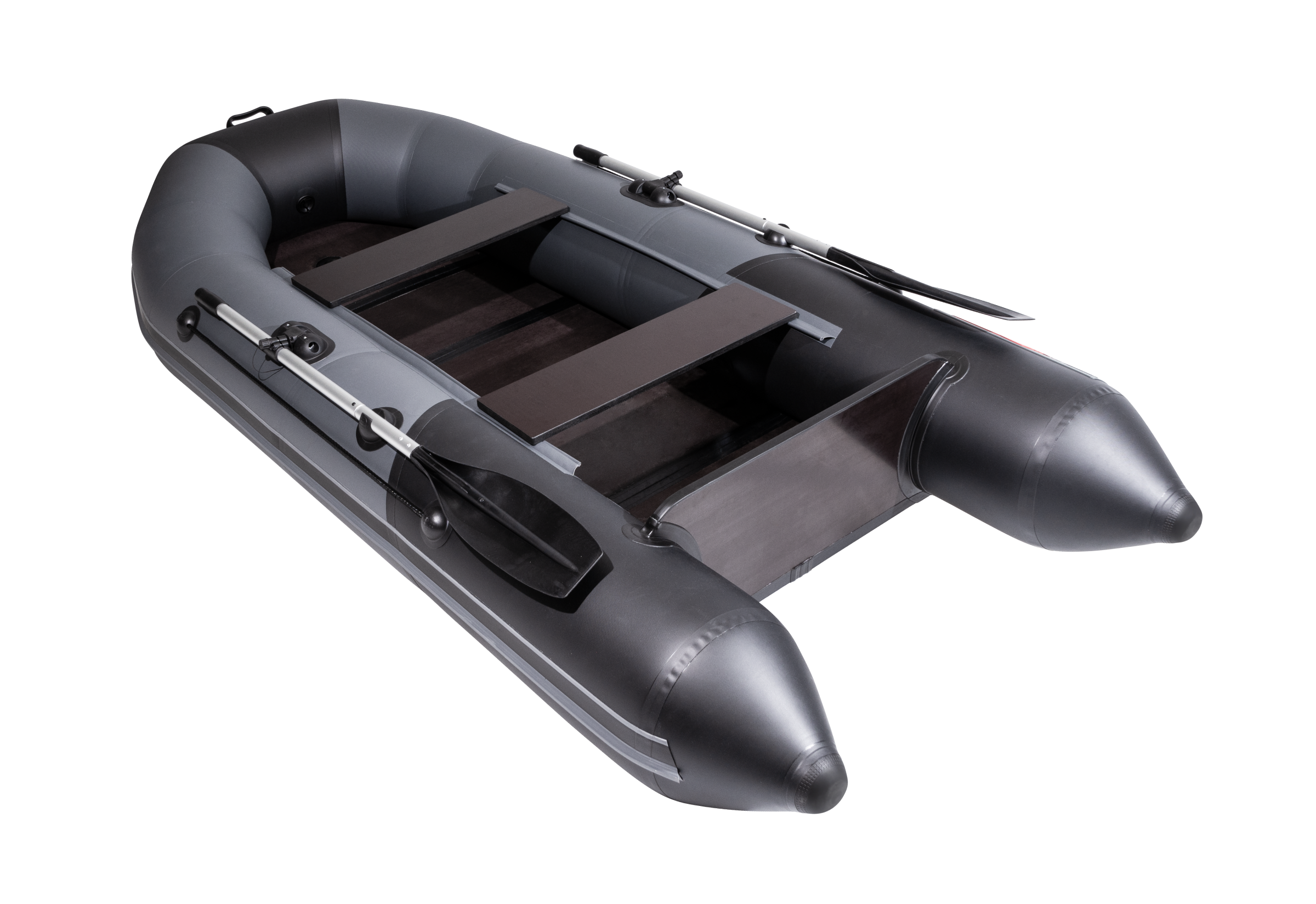 Лодка Таймень NX 2850 слань-книжка киль, цвет графит/черный