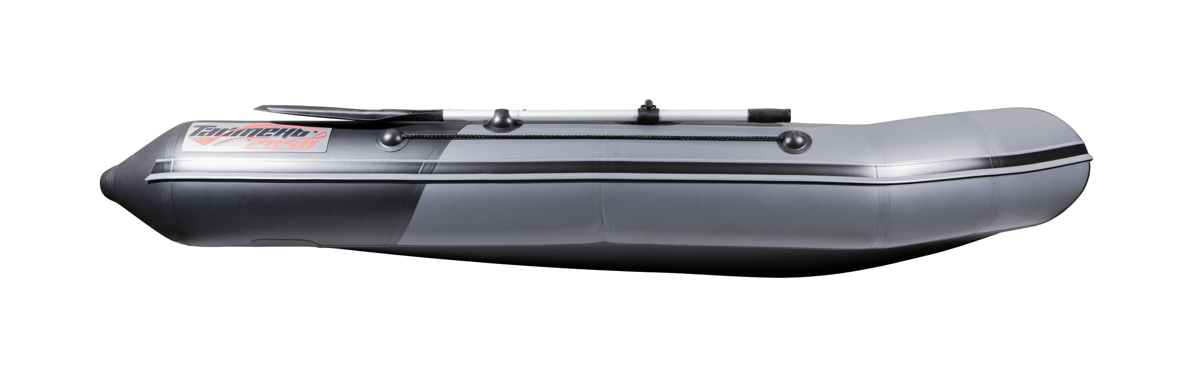 Лодка Таймень NX 2850 слань-книжка киль, цвет графит/черный